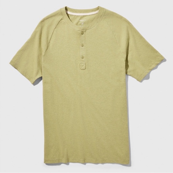 United By Blue Other - United By Blue Olive Green Henley Short Sleeve Top